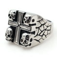 thumbnail image 4 of Mens Titanium Steel Ring European and American Retro Cross Ring Domineering Band Unisex Jewelry Fashionable Statement Ring for Men and Women, 4 of 4