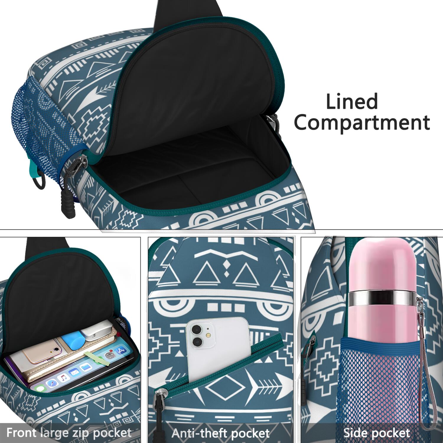 Artistic Home Accents Travel Daypack Anti-Theft Shoulder Backpack for Hiking Vintage & Durable
