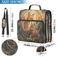 thumbnail image 3 of 3 Ring Zipper Binder with Shoulder Strap Waterproof Trapper Keeper 2 Inch D-Ring 500 Sheets Capacity Foxes in Flower Ring, 3 of 7