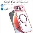 thumbnail image 4 of DtecK Magnetic Case for iPhone Air,Shockproof TPU+PC Clear Case Compatible with Mag Safe Camera Stand Back Cover for iPhone Air ,Pink, 4 of 6