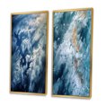 thumbnail image 3 of Designart "Arctic Glacier Aerial Cloudscape View II" Glacier Framed Wall Art Set Of 2 - Country Blue Framed Wall Art Set Of 2, 3 of 6