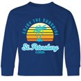 thumbnail image 3 of Inktastic Summer Enjoy the Sunshine St. Petersburg Florida in Blue Long Sleeve Youth T-Shirt, 3 of 5