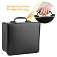 thumbnail image 6 of TeqHome 400 Capacity CD/DVD Case Wallet Disk Binder Book Sleeves Carrying Case with Carrying Handle for Home Travel Office Black, 6 of 7