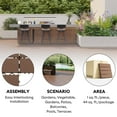 thumbnail image 4 of Miniyam 44 Pcs Interlocking Deck Tiles, 12" x 12", Polypropylene, for Outdoor Balcony Garden Brown, 4 of 11