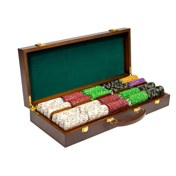 500Ct Claysmith "Desert Heat" Chip Set in Walnut Case