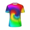 thumbnail image 4 of T Shirt For Men Rainbow Swirl Art Sportswear Colorful Tie Dye Harajuku Men Awesome Tshirt Summer Sho, 4 of 7