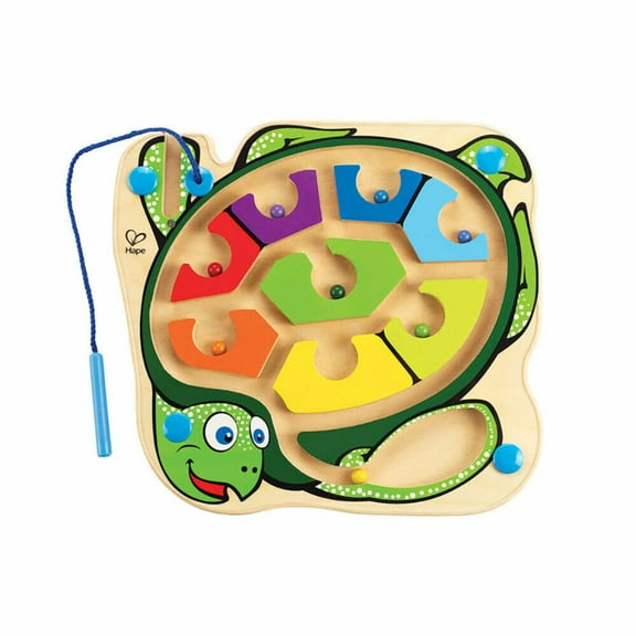 Hape Totally Amazing Colorback Sea Turtle Bead Wooden Maze Puzzle, Toddler & Preschool