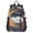 Cat Laying on Moon, variant on 14" Laptop Backpack Waterproof Airline Approved Stylish Casual Daypack for Travel Business College Work, Medieval Skeleton