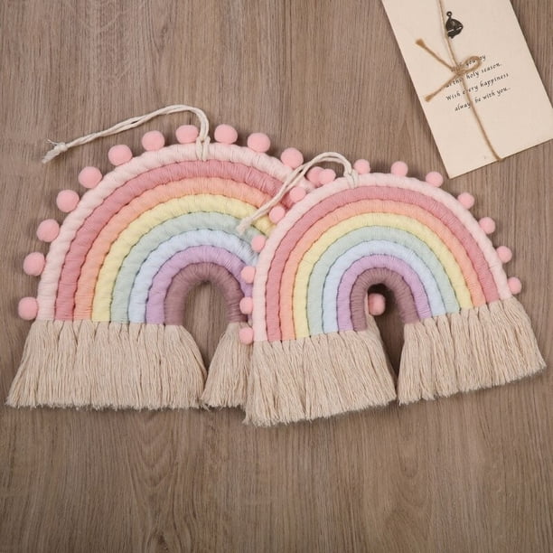 Layers Nordic Woven Rainbow Tapestry Home Decor Wall Hanging Toys Nursery Decor Living Room Children Girls Bedroom Decoration heqiyong toy