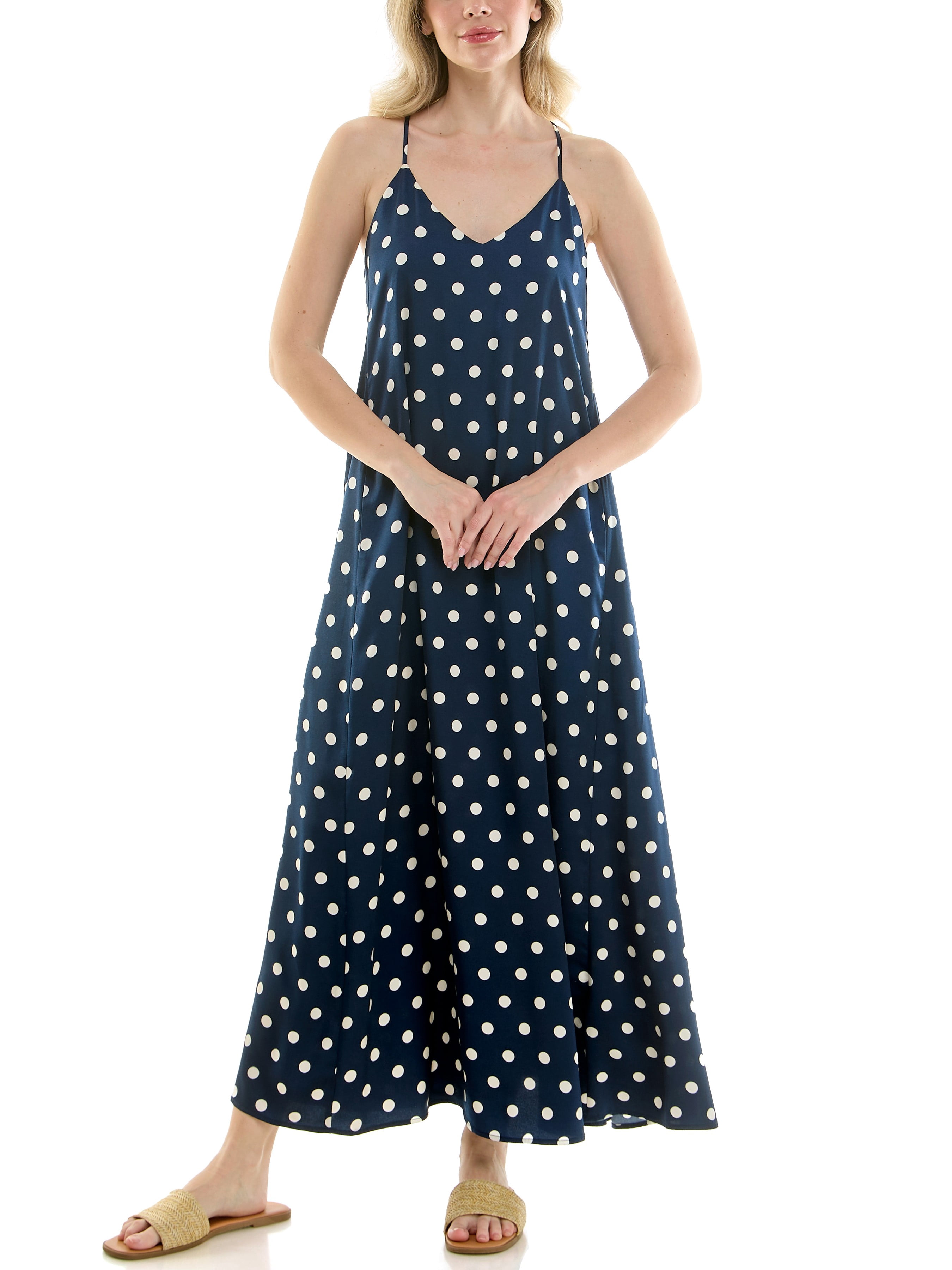Nicole Miller Women's Maxi Slip Dress With Built In Bra, Sizes S-XL