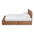 thumbnail image 3 of Baxton Studio Vita Modern Transitional Ash Walnut Brown Finished Wood 4-Drawer Full Size Platform Storage Bed, 3 of 5
