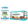 Orgain - Organic Vegan, Gluten Free Plant Based Protein & Greens Powder - Vanilla Bean (1.94 LB) + Nutrition Shake - Chocolate (11oz, 12 Pack)