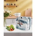 thumbnail image 5 of Sea Turtle Teal Blue Stand Mixer Dust Cover with Storage Pocket & Handles, Summer Coastal Ocean Wood Grain Fits All Tilt Head & Bowl Lift Kitchen Appliance Cover Organizer Bag Accessories, 6-8 Quart, 5 of 6