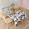 thumbnail image 5 of Pink and Black Of Leopard Print Rectangle Tablecloth 60"x102",Waterproof Polyester Rectangle Table Cloth, Wipeable Spillproof Polyester Tablecloth for Dining, Camping, Indoor and Outdoor, 5 of 6