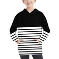 thumbnail image 1 of RXIRUCGD Chandail à Capuche Oversize Col Rond Mode Enfants Manches Longues Chandail 4-14 Ans pour Filles et Garçons, Noir, Taille : 9 Ans, 1 of 7