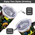 thumbnail image 4 of Game Tumbler with Lid and Straw, 40oz Gamer Water Bottle Cup with Handle, Gaming Travel Coffee Mugs, Birthday Gifts for Gamer Men Boys, 4 of 6