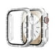 thumbnail image 1 of wonima02 2 Pack Bling Case with Tempered Glass Screen Protector for Apple Watch SE 2 Series 6/5/4 SE 44mm, All Round Full Protective Hard PC Cover Bumper for iWatch Accessories, Silver+Clear, 1 of 1