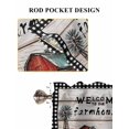 thumbnail image 6 of Farmhouse Cow 2 Panel Kitchen Curtains for Windows, Country Sunflowers Pig Cabin Barn Wooden Bathroom Privacy Curtain, Home Décor Window Treatment for Bedroom/Living Room 55"x45", 6 of 6