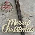 thumbnail image 2 of HOOWIFFY Wooden Christmas Ornaments Set, 1 Set Cutout Letters Khaki Holiday Decor, 2 of 5