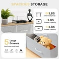 thumbnail image 4 of Simenmax 4/5/7/8/9Dresser, Storage Drawers with Removable Fabric Bins, Fabric Closet Chests Organizer for Bedroom, Closet, Living Room, Light Gray, 4 of 8