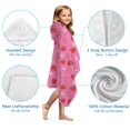 thumbnail image 7 of Strawberry Plants Fruit Flower Pink Pattern Hooded Bath Towel，50"x30" for Ages 3 To 12 Kids, Quick Dry Lightweight Soft Microfiber Hood Beach Towel Cover Up for Kids, 7 of 7