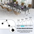 thumbnail image 7 of Folding Conference Table with Wheels, Modular Flip Top Meeting Desk, Commercial Training Table for Office Classroom(2,Black 2,71" D X 23.6" W X 29.5" H), 7 of 7