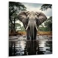 thumbnail image 2 of Designart "Reflecting the Majesty of Elephants" Animals Metal Wall Art Prints, 2 of 5