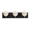 thumbnail image 1 of Maxim 21603SWBKGLD Revolve LED Bath Vanity, 20.25" Black/Gold, 3 G9 LEDs, 1 of 1