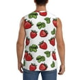 thumbnail image 4 of Balery Hand Drawn Strawberry Men's Sleeveless Muscle Shirts Workout Tank Top, Moisture Wicking, Odor Protection-XX-Large, 4 of 8