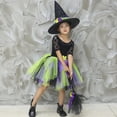 thumbnail image 5 of Conjunto de falda tutú de bruja para niñas, disfraz de fiesta de Carnaval de Halloween, tutú para bebés, faldas de tul para niños con sombrero, escoba 1-14, 5 of 5