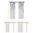 thumbnail image 6 of Fsddascl Eucalyptus Flowers Blackout Curtains for Bedroom/Living Room, Thermal Insulated Kitchen Curtains, Botanical Floral Leaves Gray Plaid Grommet Darkening Window Treatment Drapes 27.5"x39"x2, 6 of 6