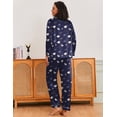 thumbnail image 3 of Ekouaer Silk Pajamas for Women Classic Button Down Satin Pajama Sets Long Sleeve Lounge Set, 3 of 6