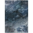 thumbnail image 2 of 9' X 12' Navy Blue And Denim Blue Abstract Washable Indoor Outdoor Area Rug, 2 of 5