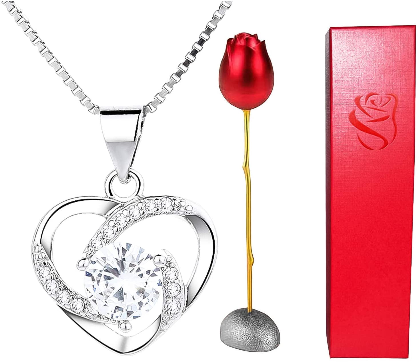 Necklace Set,Rose Flower Unique Gifts 
