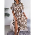 thumbnail image 3 of Summer Casual Loose Lace-up Shirt Dress For Women, 3 of 7