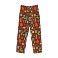 thumbnail image 4 of Goofa Retro Coffee Printed Soft Pajama Pants for Men, Wide Leg Comfy Casual Lounge Yoga Pants-Large, 4 of 9