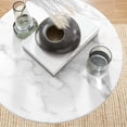 thumbnail image 7 of Modway Lippa 20" Round Artificial Marble Side Table in White White, 7 of 7