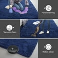 thumbnail image 5 of Shag Area Rugs for Bedroom Living Room,Ultra Soft Fluffy Area Rugs for Dorm,Indoor Carpet Nursery Rugs for Kids Girls Room Home Decor (Blue, 9X12 Feet), 5 of 16