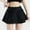Black, variant on Dpytoraw Women's Bow Low Waist Solid Color Suit Skirt Floral Print Wrap Mini Skirt Black