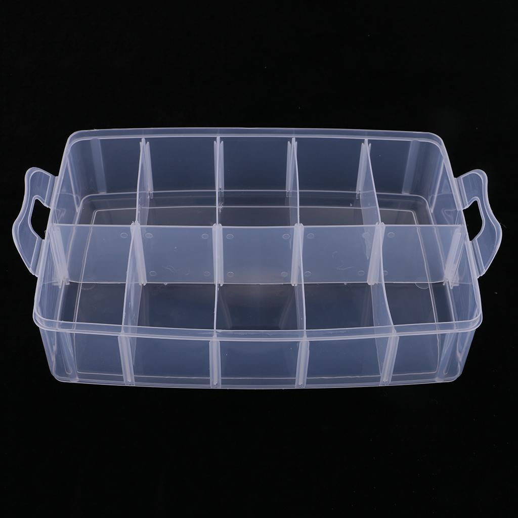 GUOOL 3X 3 Layer 30 Slots Plastic Jewelry Tool Box Beads Holder Storage Box Organizer