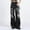 Black, variant on Women Jeans Ripped Straight Leg Bootcut Baggy Loose Wide Leg Bootcut Y2K Lightweight Comfortable Casual Jeans Black L