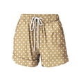 thumbnail image 6 of Only Moment Women's Polka Dots Mini Shorts High Waisted Shorts Women Elastic Waist Wide Leg Casual Cotton Shorts Sets Light Yellow,L, 6 of 6