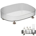 thumbnail image 2 of Dusknt Makeup Perfume Organizer Perfume Tray Bathroom Vanity Tray Decorative Dresser Tray Cosmetic Tray Countertop Organizer Tray Jewelry Organizer Makeup Tray, 1 multi-functional desktop storage box, 2 of 9