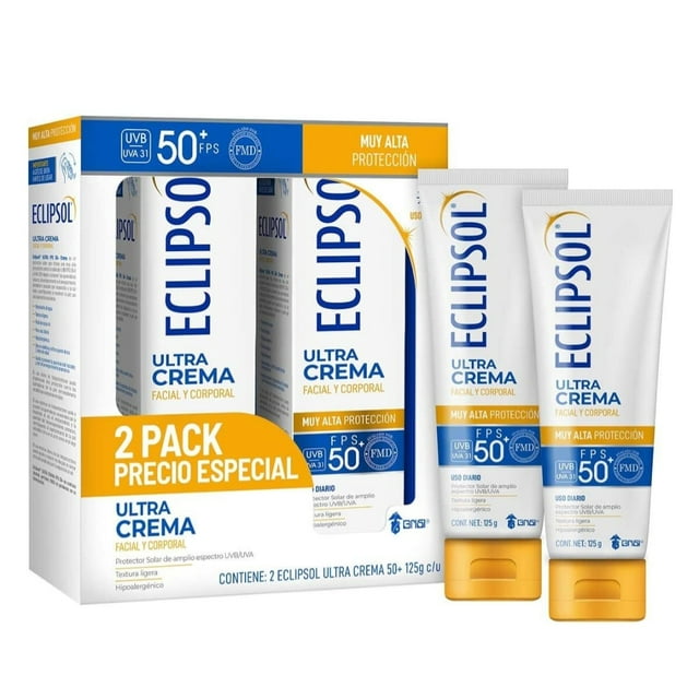 Kit De Bloqueador Solar Eclipsol FPS 50+ 2 Pzas 125g