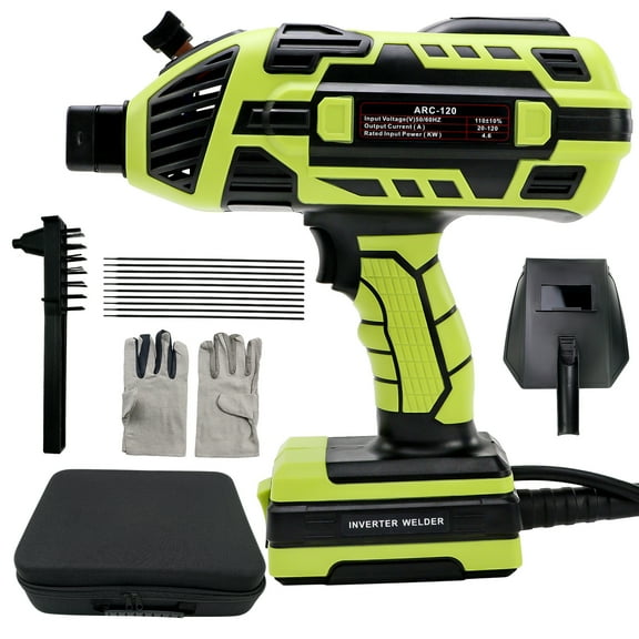 iMeshbean Portable Welding Machine 110V 20-120A Handheld Stick Welder 4600W ARC Welder Machine Gun with  IGBT Inverter