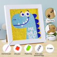 thumbnail image 5 of Kit de pintura de diamantes 5D para niños, marco de madera de 7,1 x 7,1 pulgadas, artes y manualidades de diamantes para niños de 6 a 8 a 10 a 12 años, bricolaje, arte de gemas, regalo de ar, 5 of 5