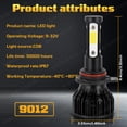 thumbnail image 4 of For Cadillac ATS 2013-2019 LED Headlight Bulbs 2PCS 9012 High/Low Beam Replacement Kit, 4 of 10