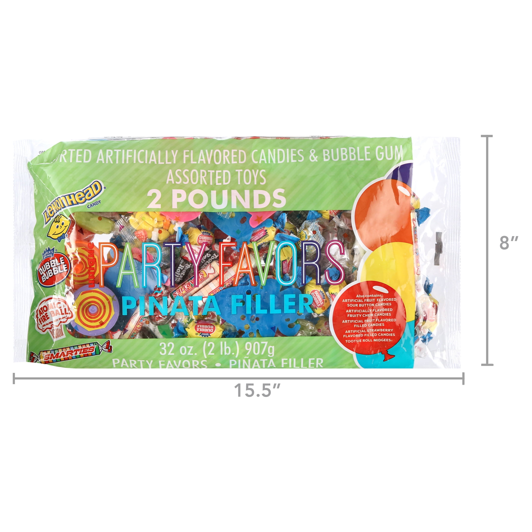 Assorted Candy and Toys Pinata Filler, 2 lbs