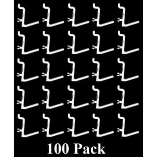 FAIOIN 50 Pcs/100 Pcs Black Pegboard J Style Hooks Heavy Duty Plastic J  Shape Peg Hook Peg Board Tool Organizer Wear-resistant