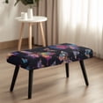thumbnail image 4 of Psesaysky Galaxy Butterfly Print Seat Cushion Protector, Tight Fit Rectangle Bench Seat Cover Elastic Polyester Spandex Bench Covers for Dining Room, 4 of 9